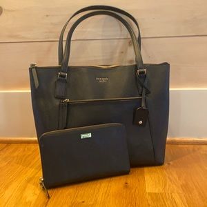 Kate spade tote bag with matching wallet